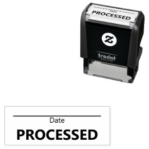 Processed with Line for Writing Date Self-inking Stamp