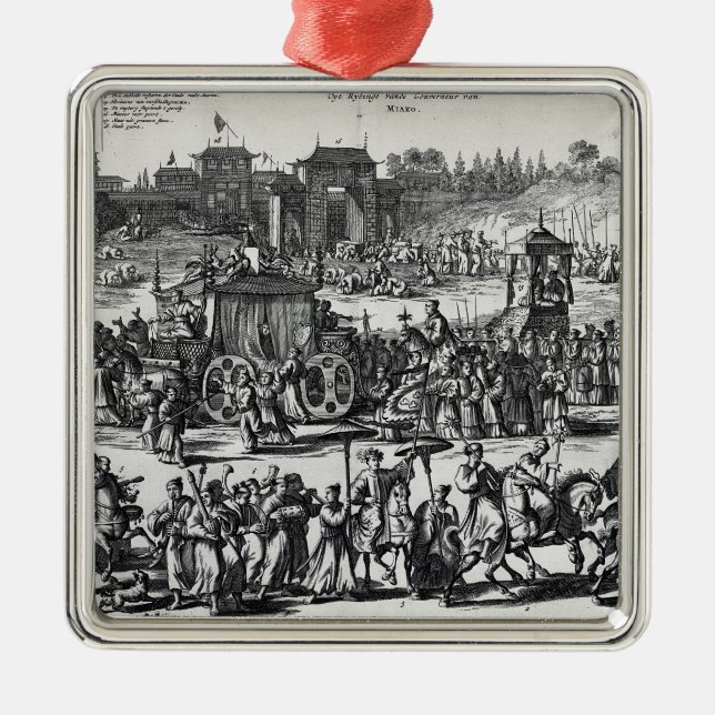 Procession from the gates of Macau Metal Ornament (Front)