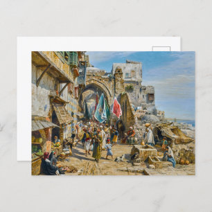 Procession in Jaffa   Gustav Bauernfeind   Postcard