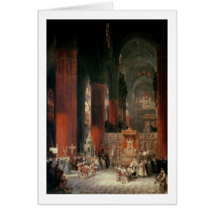 Procession in Seville Cathedral, 1833 (oil on canv