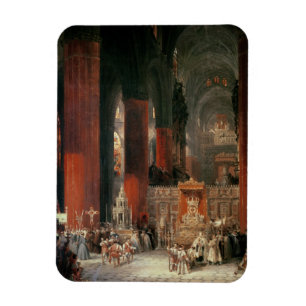 Procession in Seville Cathedral, 1833 (oil on canv Magnet