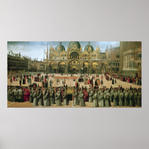 Procession in St. Mark's Square, 1496 Poster