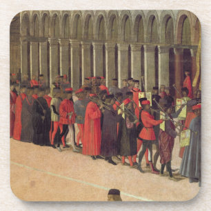 Procession in St. Mark's Square, detail of musicia Coaster
