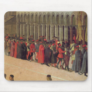 Procession in St. Mark's Square, detail of musicia Mouse Pad