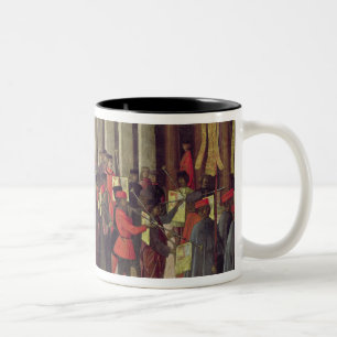 Procession in St. Mark's Square, detail of musicia Two-Tone Coffee Mug