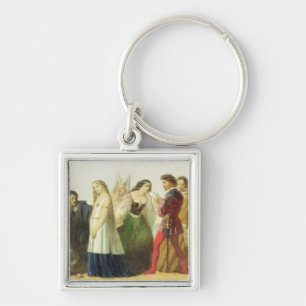 Procession of characters from Shakespeare (oil on Key Ring
