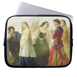 Procession of characters from Shakespeare (oil on Laptop Sleeve