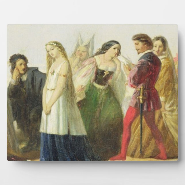 Procession of characters from Shakespeare (oil on Plaque (Front)