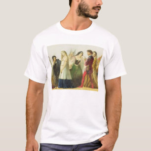 Procession of characters from Shakespeare (oil on T-Shirt
