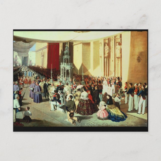 Procession of Corpus Christi in Seville Postcard (Front)