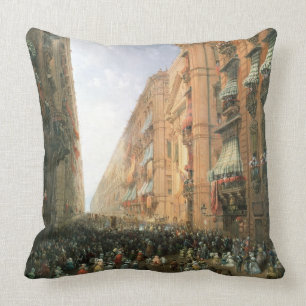 Procession of Corpus Christi in Via Dora Grossa, T Cushion