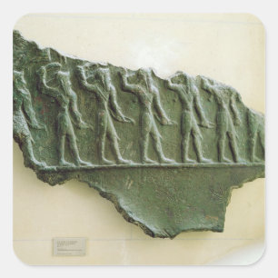Procession of Elamite warriors, Susa, Iran, Elamit Square Sticker