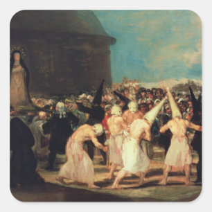 Procession of Flagellants, 1815-19 Square Sticker