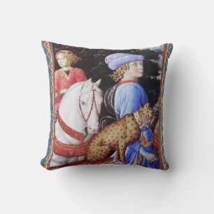 Procession of Magus Melchior,Horse Riders,Wild Cat Cushion