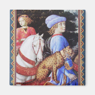Procession of Magus Melchior,Horse Riders,Wild Cat Magnet