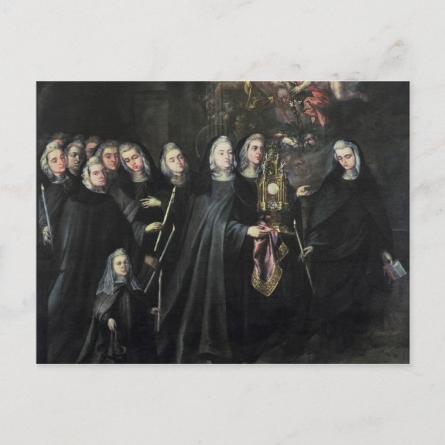 Procession of St. Clare with the Eucharist Postcard (Front)