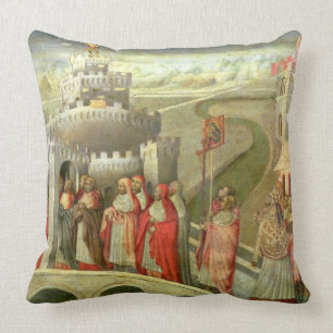 Procession of St. Gregory to the Castel St. Angelo Cushion