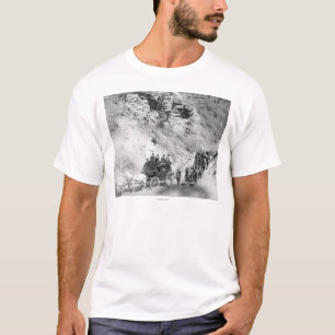 Procession of Stagecoaches Coming down Mountain T-Shirt