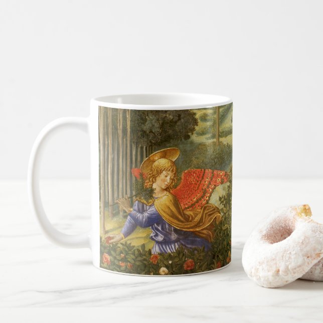 Procession of the Magi Angel by Benozzo Gozzoli Coffee Mug (With Donut)