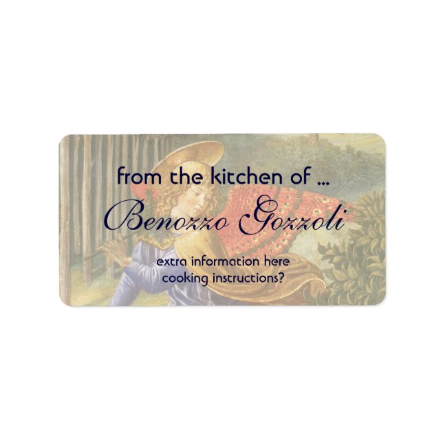 Procession of the Magi Angel by Benozzo Gozzoli Label (Front)