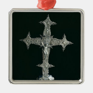 Processional cross metal ornament