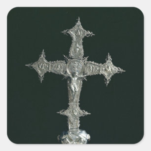 Processional cross square sticker