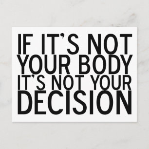 ProChoice Quote Pro Choice Right to Choose Postcard