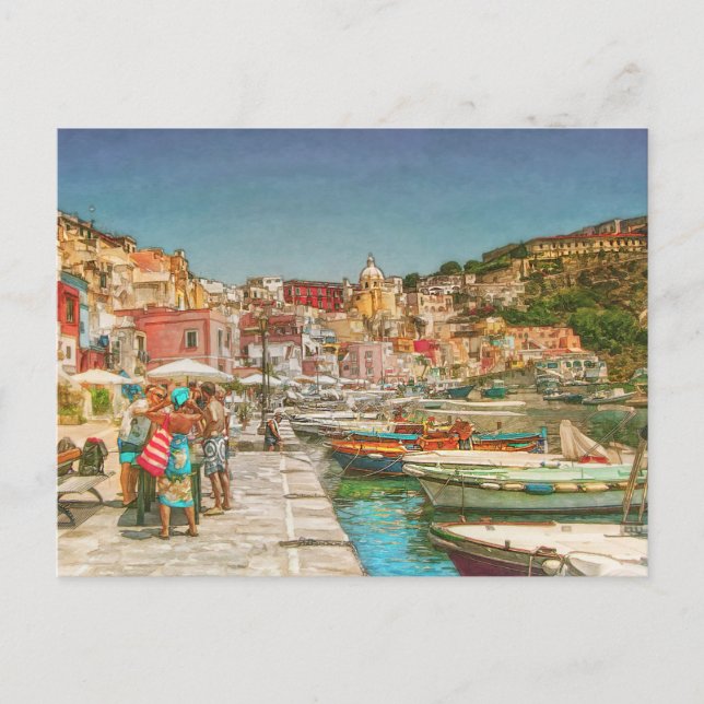 Procida Island, Italy Canvas Print Postcard (Front)