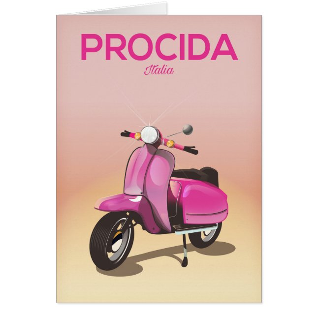 Procida Italy scooter vacation poster (Front)