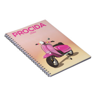Procida Italy scooter vacation poster Notebook
