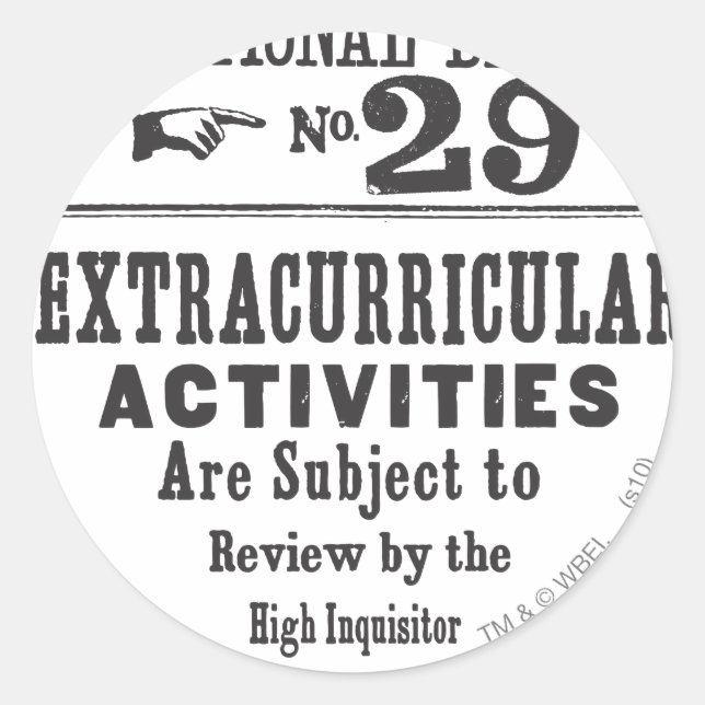 Proclamation 29 classic round sticker (Front)