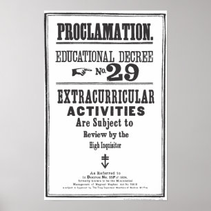 Proclamation 29 poster