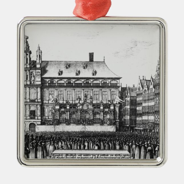 Proclamation of the peace metal tree decoration (Front)