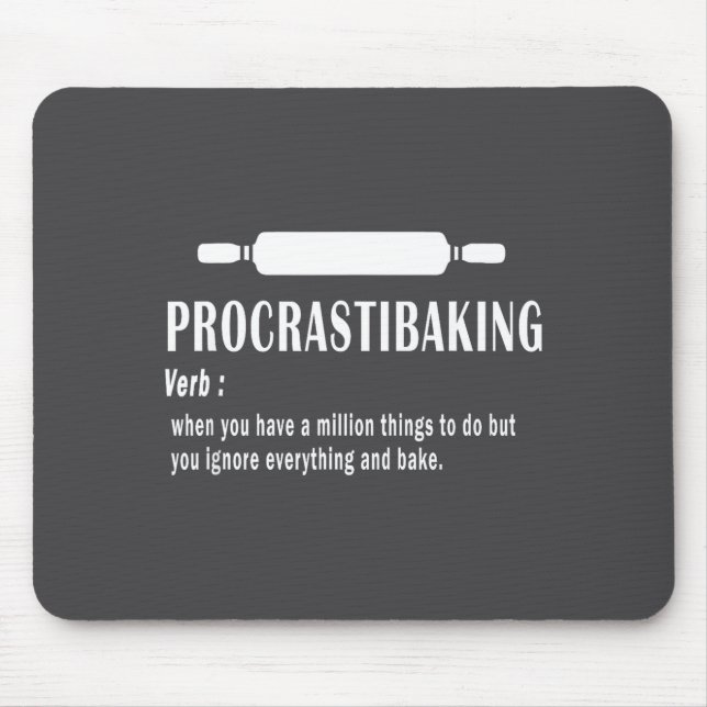 Procrastibaking Funny Definition - Baking Lovers & Mouse Pad (Front)
