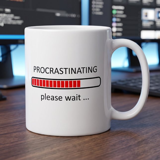 Procrastinating Please Wait - Lazy Day Mug (Creator Uploaded)