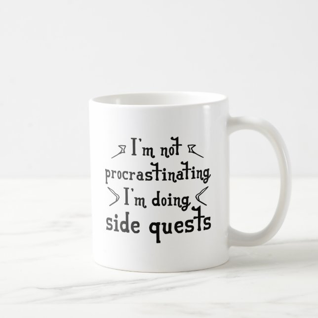 Procrastinating Side Quest Coffee Mug (Right)