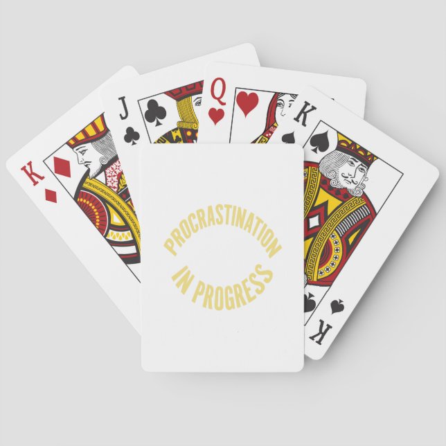 Procrastination in Progress - Customise Background Playing Cards (Back)