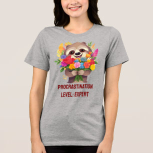 Procrastination Level: Expert – Funny Sloth Tee