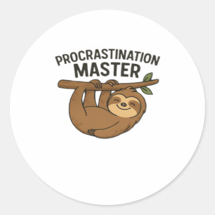Procrastination Master Classic T-Shirt Classic Round Sticker