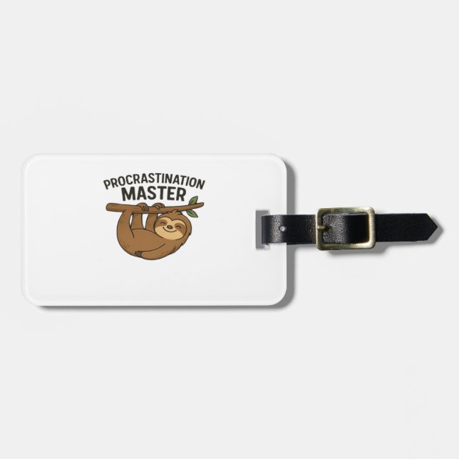 Procrastination Master Classic T-Shirt Luggage Tag (Front Horizontal)