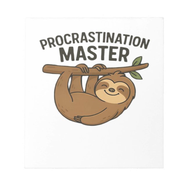Procrastination Master Classic T-Shirt Notepad (Front)