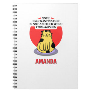 Procrastination Theme Cat's Meme  Notebook