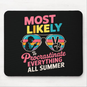 Procrastinator Gift Funny Summer Quote Lazy Lifest Mouse Pad