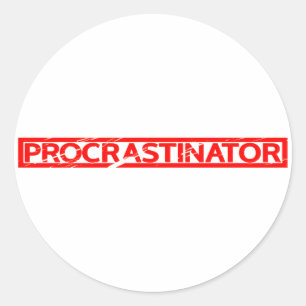 Procrastinator Stamp Classic Round Sticker