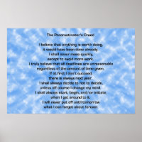 Procrastinator's Creed