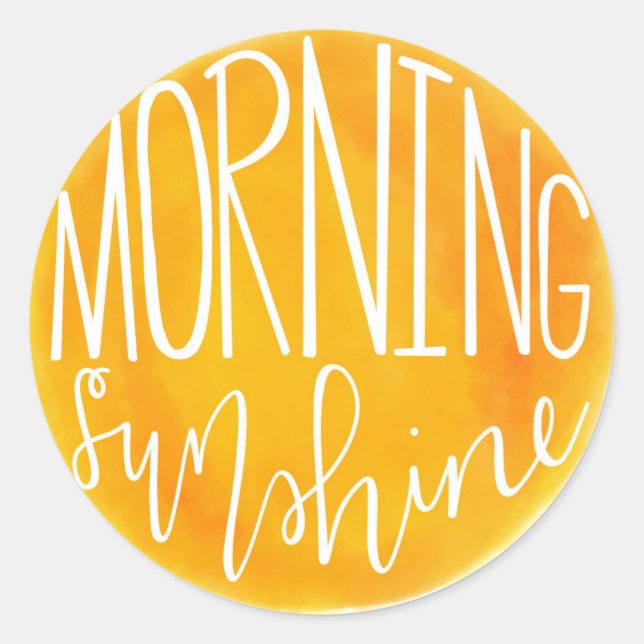 PROCREATE - Morning Sunshine Design Classic Round Sticker (Front)