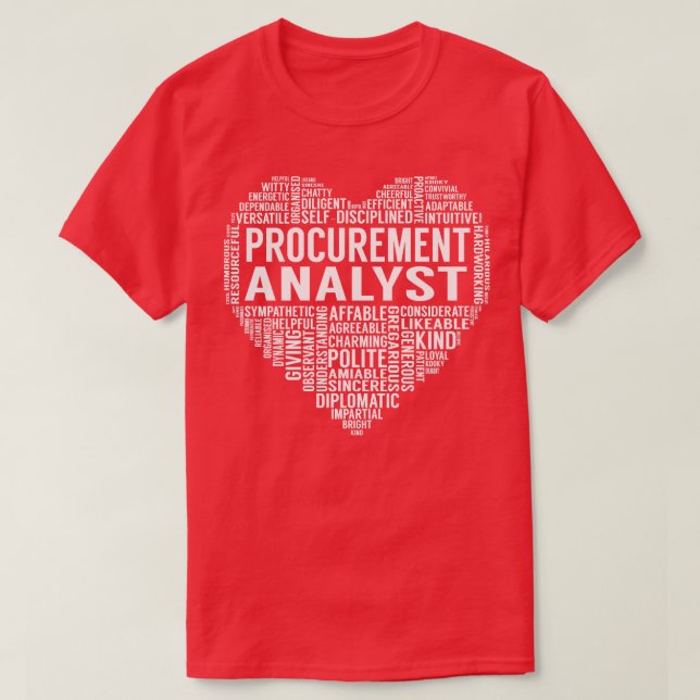 Procurement Analyst Heart T-Shirt (Design Front)