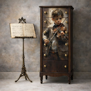 Prodigy's Melody Vintage Violinist Decoupage Tissue Paper