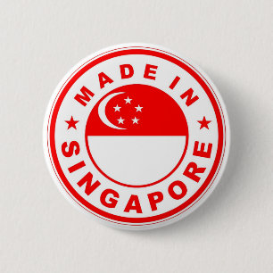 product country flag label made in singapore 6 cm round badge
