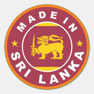 product country flag label made in sri lanka